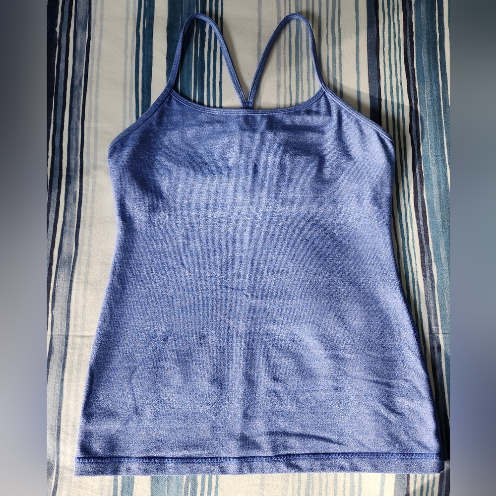 Lululemon Heathered Blue Power-Y Tank